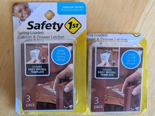 6x Safety 1st Spring Loaded Cabinet  Drawer Latches, 48447, 3pk, Lot Of 2