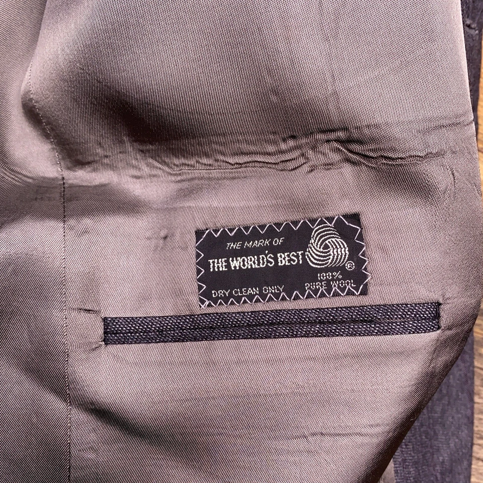 Chaqueta Traje Vintage Givenchy Monsieur 40R Gris Lana EE. UU. Blazer Rayas Foto 4 de 4