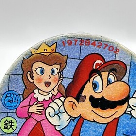 Super Mario Bros. Princess Peach Family Computer Menko Amada Nintendo 1985 Japan