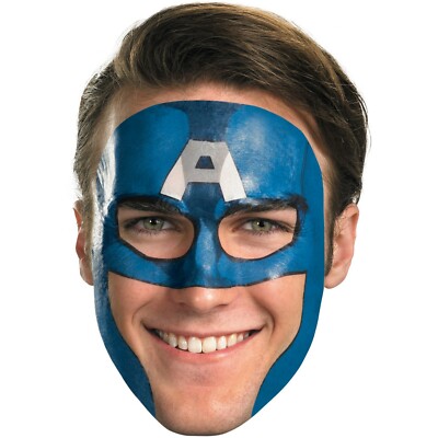 Marvel Hero Avengers offiziell lizenzierte Captain America Maske Gesichtstransfer Tattoo