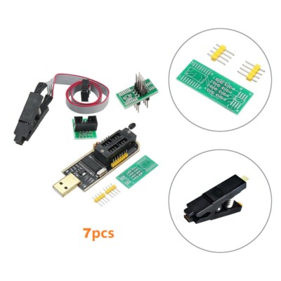 EEPROM Flasher USB BIOS Programmer m/SOIC8 Clip On-Board CH341A 24 25 Series Kit