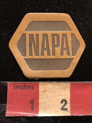 #ad Circa 1990s Car Store NAPA AUTO PARTS Leather Advertising Patch 00N3 $4.99
