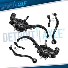 Front Steering Knuckles Hubs Control Arms Tie Rods for Fusion MKZ Milan Zephyr