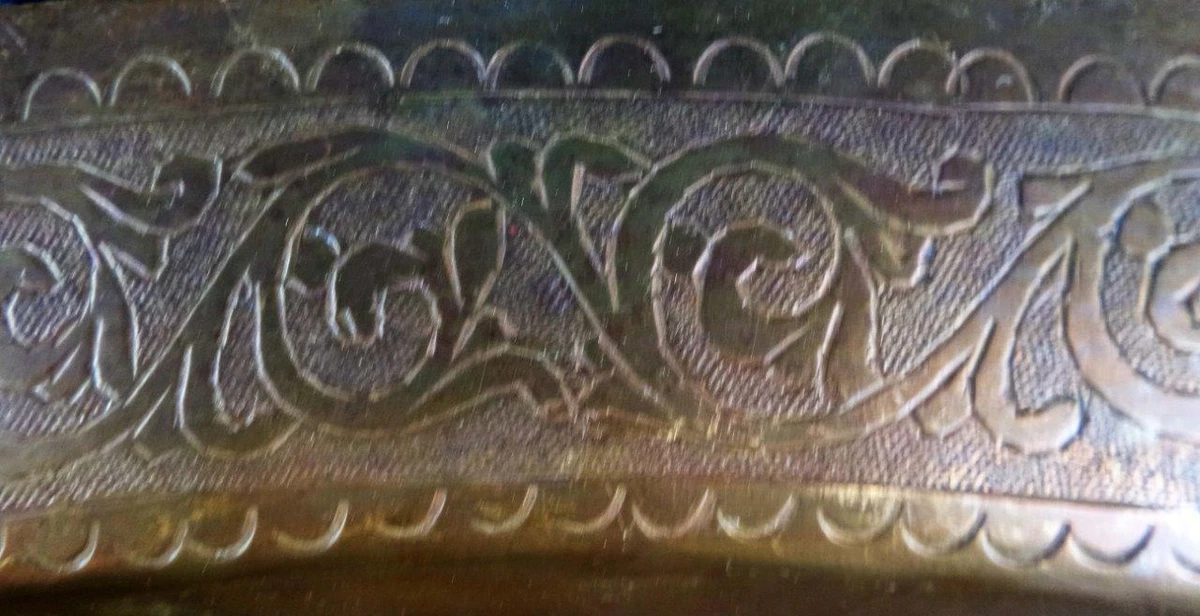 MESSING BRONZE GOLD SERVIER TABLETT SCHALE PLATTE TELLER ABLAGE 17. 18. 19