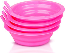 Cereal Bowls with Straws for Kids BPA-Free Plastic Toddler Sip-A-Bowls with...