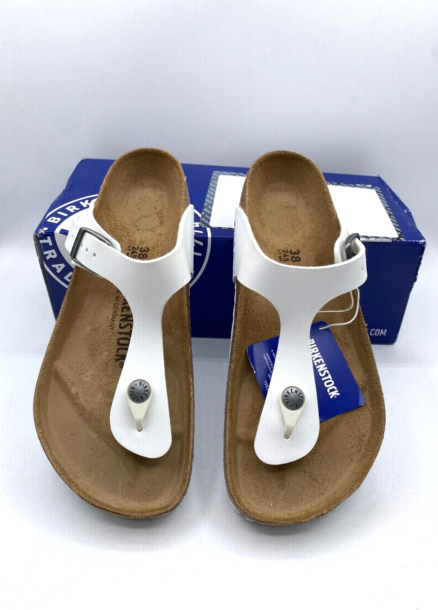 Birkenstock Gizeh Regular Fit Birko Flor White US Size Men display picture 2