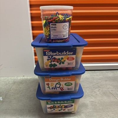Lakeshore Learning Math Links Starbuilder Design Builder Nuts & Bolts 4 Set Lot