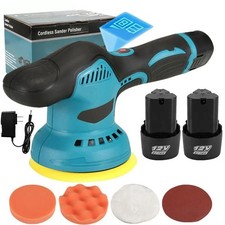 Car Buffer Cordless Car Polisher Kit With 2pc Battery 8 Gears Up To 5000 Rpm