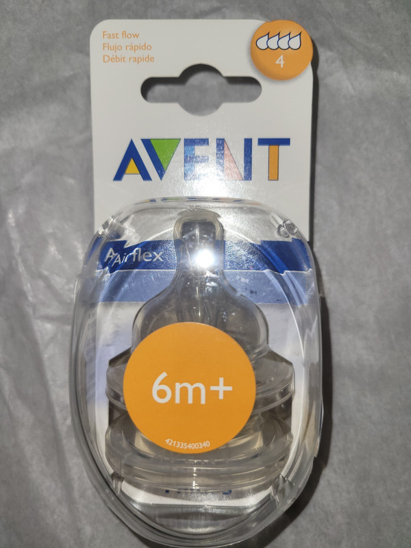 Philips AVENT Fast Flow Classic Nipple BPA Free 6m+ (PACK OF 2) NEW