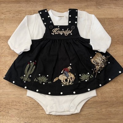 Western Go! Baby Rodeo Cowboy Dress Size 3-6 Month