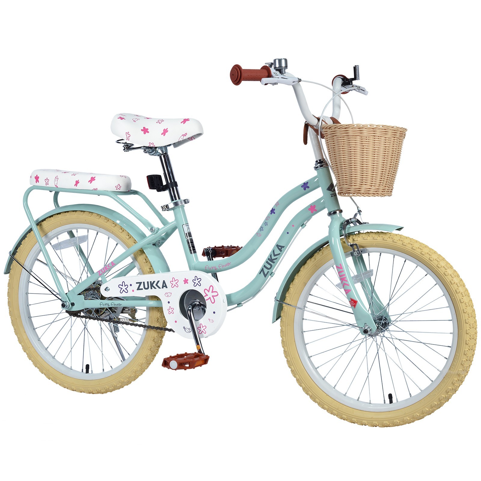ZUKKA Kids Bike 20 Inch Girls Bike with Basket 7 Speed Cruis