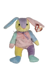 Ty Beanie Baby - Dippy the Multicoloured Pastel Bunny Rabbit With Tags 2002