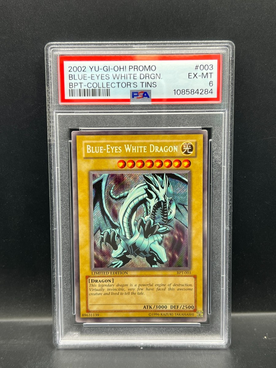 Yugioh PSA 6 EX-MT Blue-Eyes White Dragon BPT-003 Secret Rare