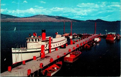 Flathead Lake MT Boating Dock Postcard Unused (20884)