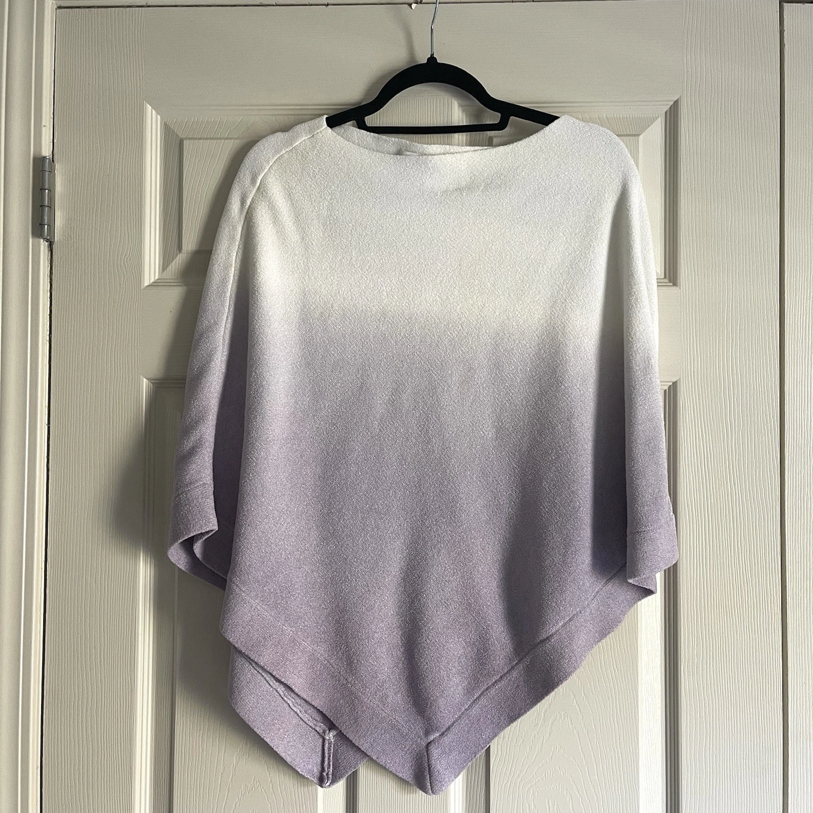 Barefoot Dreams CozyChic Poncho in Pink & Pearl One Size Cozy Comfy Soft