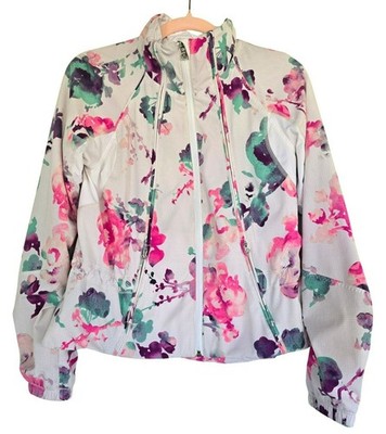 Lululemon Travel to Track Windbreaker Blurred Blossoms Whimsical Floral Womens 4