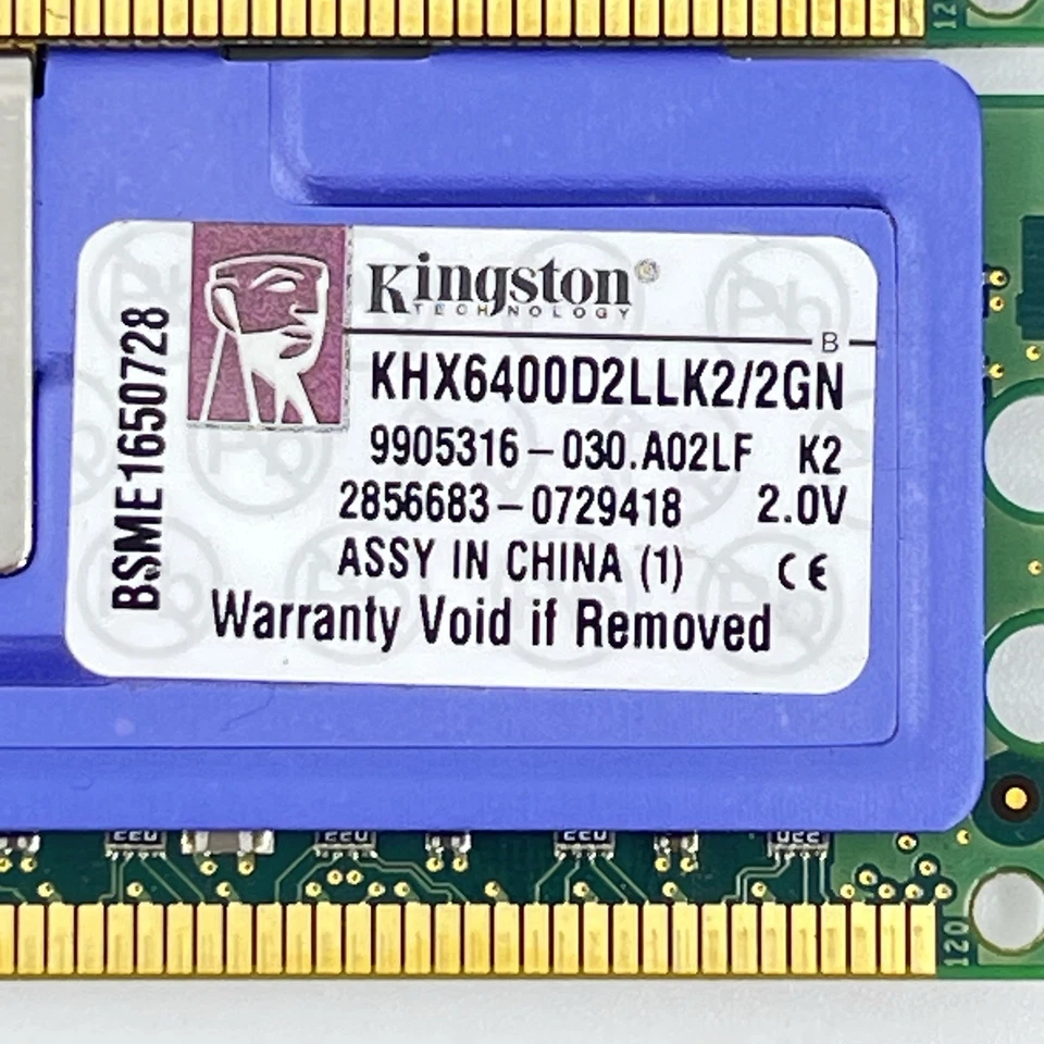 4GB (4x1GB) Kingston HyperX DDR2 800MHz RAM KHX6400D2LLK2, Blue, SLI Certified - Image 3 of 3