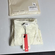 Popilush Lace Tummy Control Shapewear Bodysuit Deep V Neck Low Back Thong Sz L