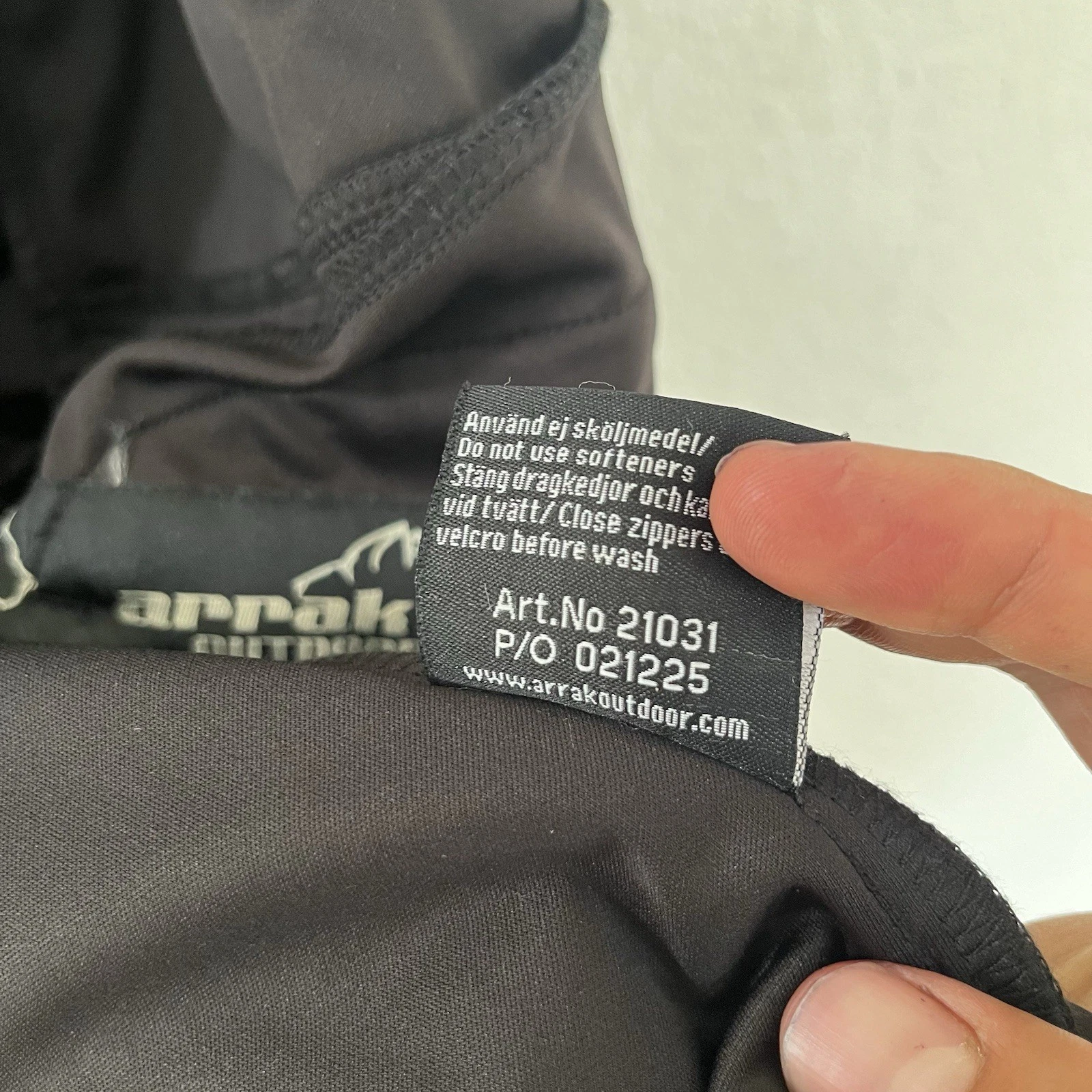 Arrak Outdoor AKKA Mens XL Softshell Jacket WP-3000 Black Sweden - product detail image 19