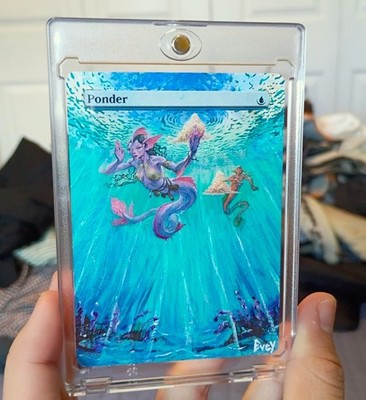 Hand painted Ponder mtg alter with one-touch magnetic case!