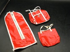 Barbie Red Travel Bags Garment Duffle Tote Set