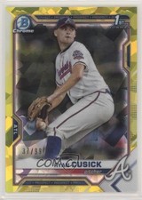 2021 Bowman Chrome Draft Sapphire Edition Yellow 37/99 Ryan Cusick #BDC-27 6ns
