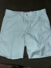 Peter Millar Crown Performance Golf Shorts TIff Blue Men s Size 34