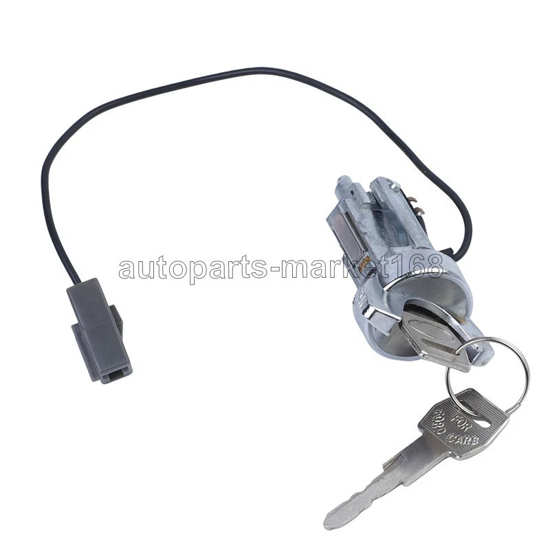 Cilindro de bloqueo de encendido cromado con llave para Ford Ranger Bronco II Escort Mercury Foto 4 de 4