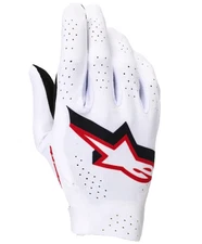 2026 Alpinestars Supertech MX Gloves - White/Black/Fire Red - Medium