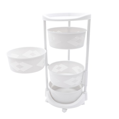 Cesta multicapa de frutas y verduras para cocina, estante de almacenamiento giratorio multiuso - Imagen 11 de 15