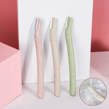 3/6/12x Eyebrow Razor Wheatstraw Women?s Facial Dermaplaning Biodegradable Tools