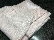 Copertina neonato, 100% lana, rosa chiaro, per carrozzina, fatta a mano, Nuova.