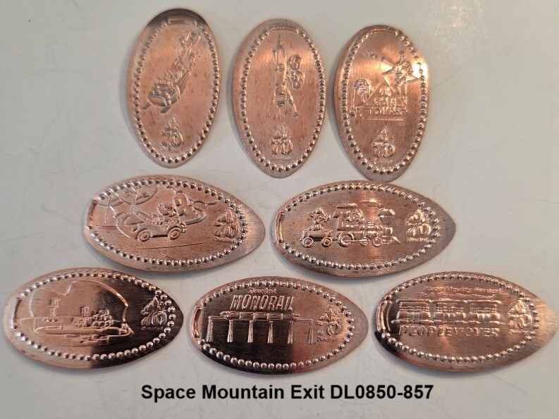 Disneyland 70th Anniversary Pressed Penny Collection of 93 Pennies