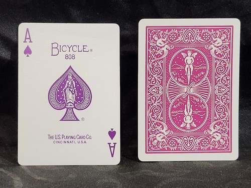 Single Swap Playing Card Purple Bicycle #808 Ephemera Crafts Junk Smash Journals