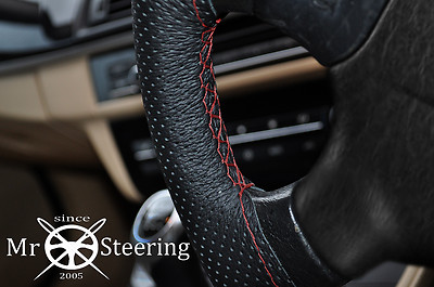 FÜR SUNBEAM STILETTO PERFORIERTE LEDERLENKRADABDECKUNG DUNKELROT DOPPEL STT