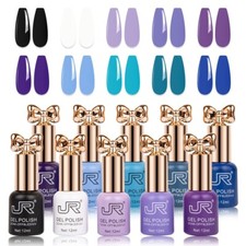 JR10pcs Juego de Esmalte de Uñas Gel 12ml, Color Mate, Mejor Color Set F