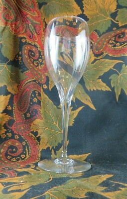 Large Crystal Wine Water Glass By Baccarat Signed 19Cm Epok 1980