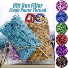 100/500g Laser Glitter Shredded Lafite Paper Raffia Filler Party Gift Box Filler