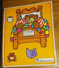 Vintage Stickers, Trend, Get Well Bear Big,1 Mod,(whtbx)