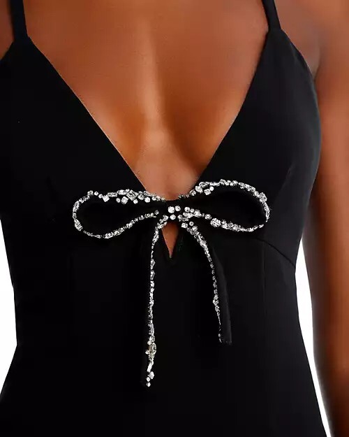 Cinq A Sept Adele Embellished Bow Gown Black Sz 12 | eBay Cinq A Sept Adele Embellished Bow Gown Black Sz 12 | eBay