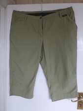 Image of Jack Wolfskin Ladies Kalahari 3/4 length lightweight walking pants. Khaki. New