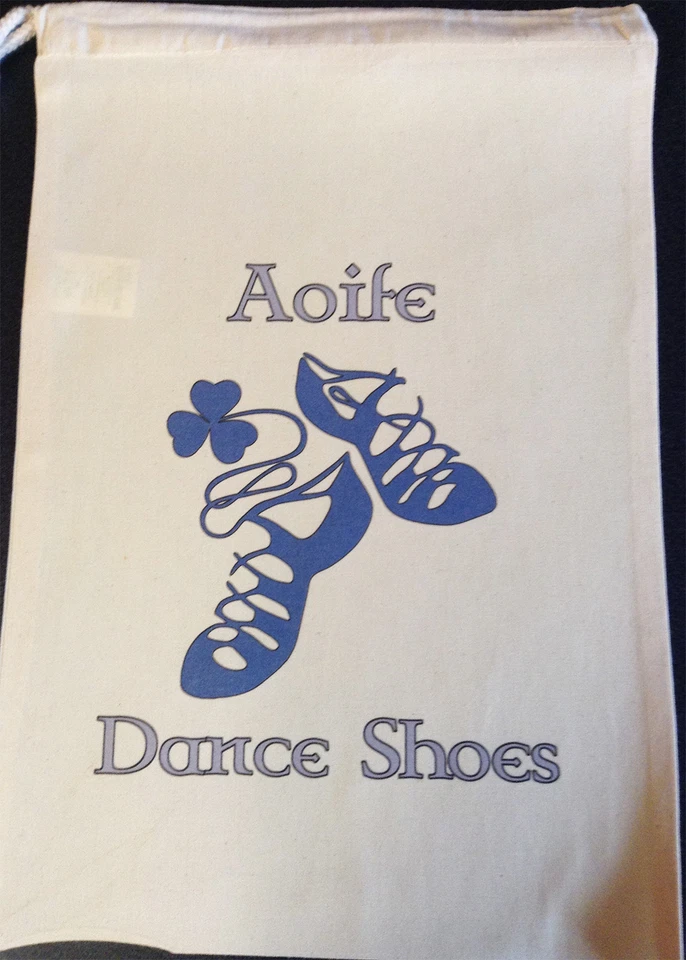 Irish Dance Shoe Personalised Drawstring Bag Cotton Girl Adult Birthday Gift - Image 3 of 4