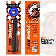Platin-Silikon-Glattschlauch incl. Cockring Analdusche Aufsatz schwarz Hygiene
