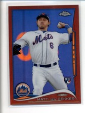 MATT DEN DEKKER 2014 TOPPS CHROME RED REFRACTOR ROOKIE #/25 AG8834