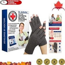 Ultimate Comfortable Arthritis Gloves - Ultimate Pain Relief - Grey, XL