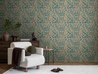 Vliestapete BläTter Ranken Floral Vintage Stil Braun Blau 78223-2 (3,47€/1Qm)