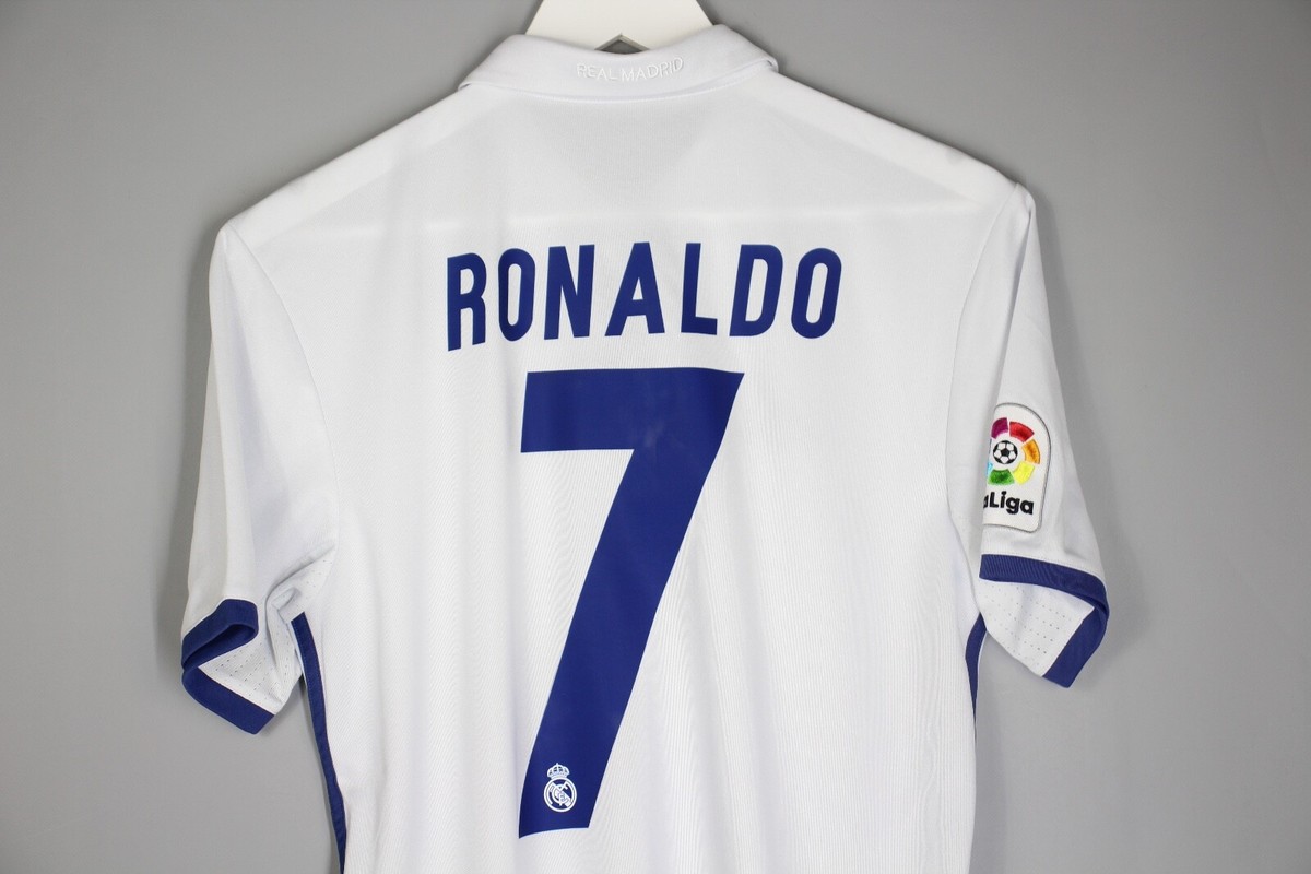REAL MADRID 2016 2017 HOME FOOTBALL SHIRT SOCCER JERSEY ADIDAS #7