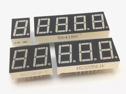 7-Segment Anzeige | 14mm | 1-,2-,3-,4-Ziffern | Gemeinsame Anode/Kathode|display