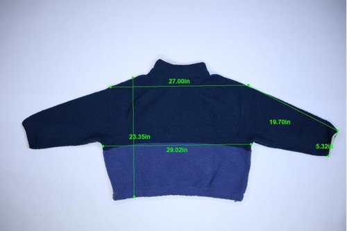 Old Navy Long Sleeve Oversized Color Block Sherpa Sweatshirt Blue Womens 2XL - 第 4/9 張圖片
