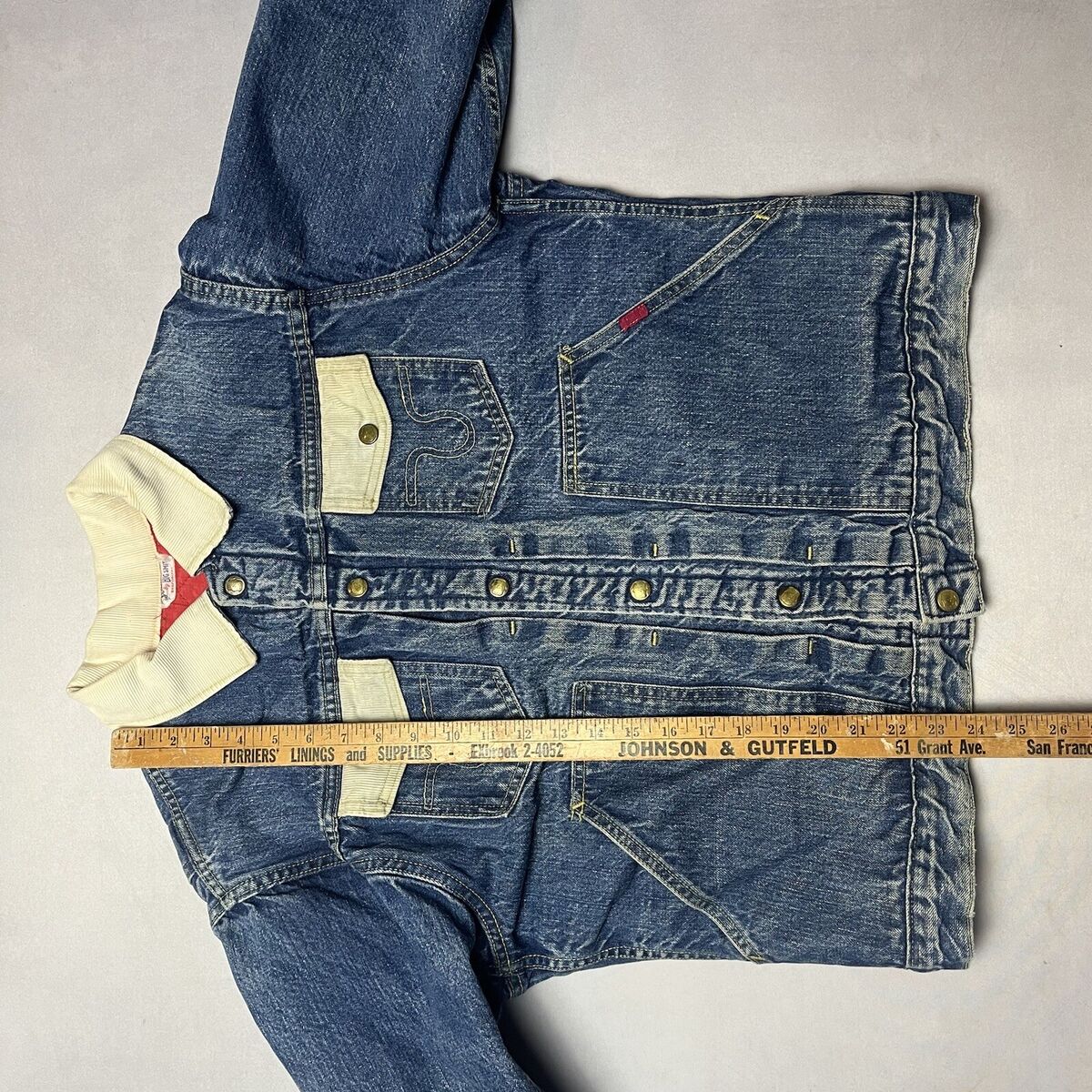 Vintage 50s Big Smith Buckaroo Sanforized Blue DenimTrucker Vintage 50s Big Smith Buckaroo Sanforized Blue DenimTrucker